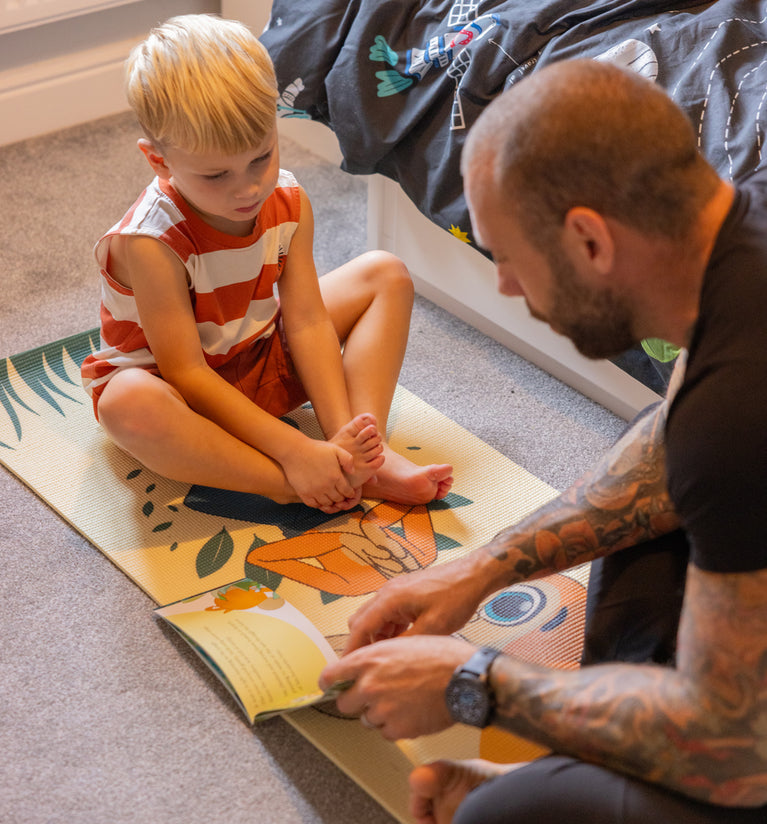 Hanu and the Stormy Sky Yoga Mat & Storybook Set